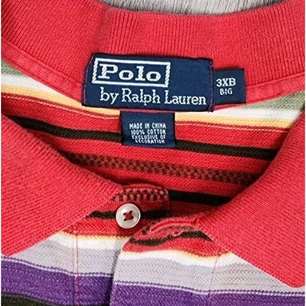 Polo Ralph Lauren Shirt 3XB 3XL Southwest Knit Aztec Navajo Blanket Stripe 90s - Picture 4 of 9